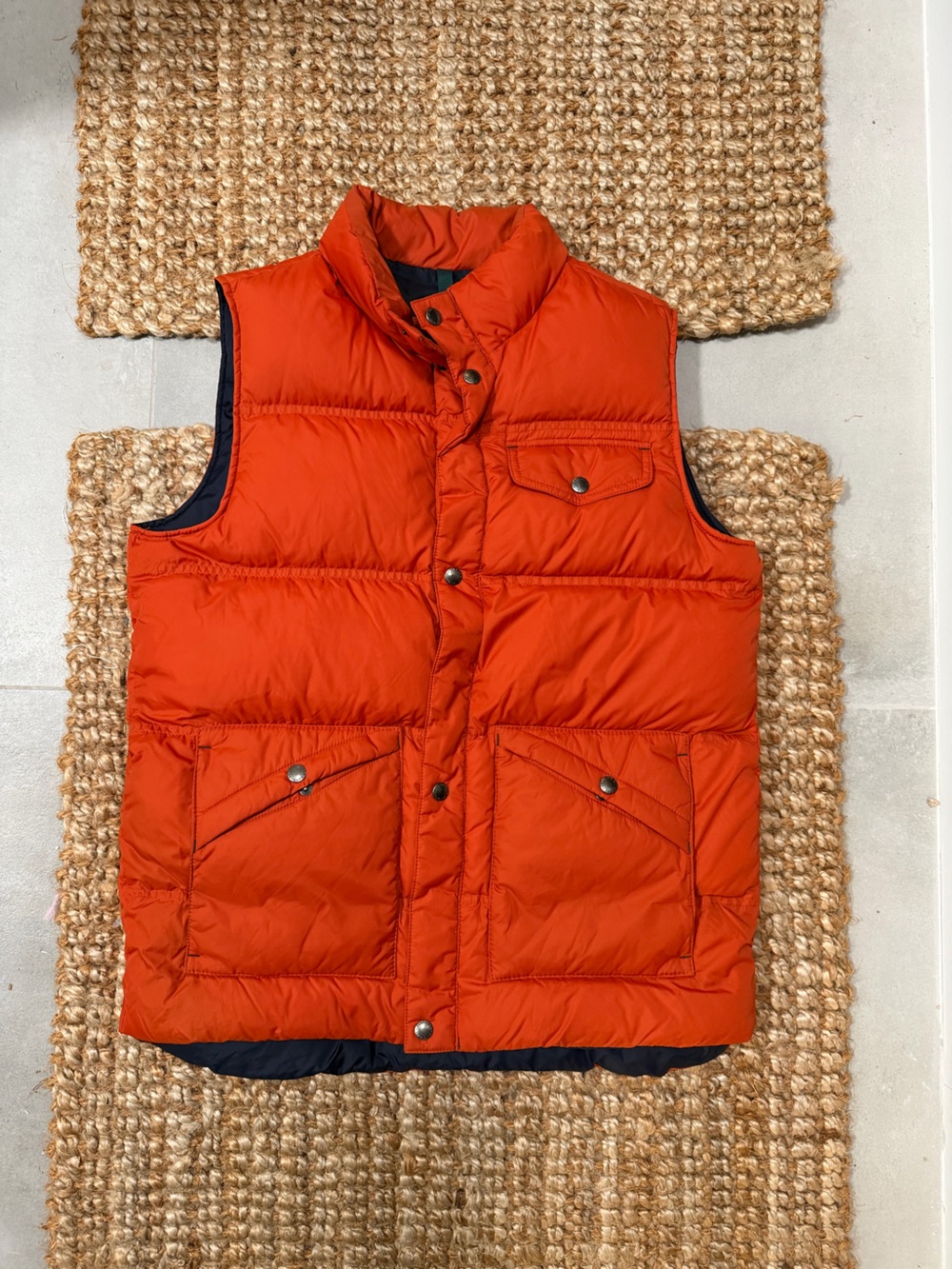 Kid’s Orange Land’s End Puffer Vest - Quilted Sleeveless Coat